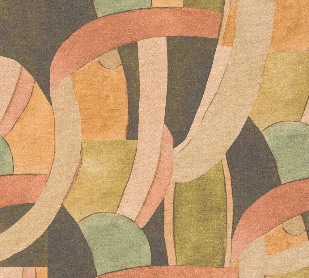 Anna D'Andrea - Painted Drift bold wallpaper AS Creation Roll Orange 782143