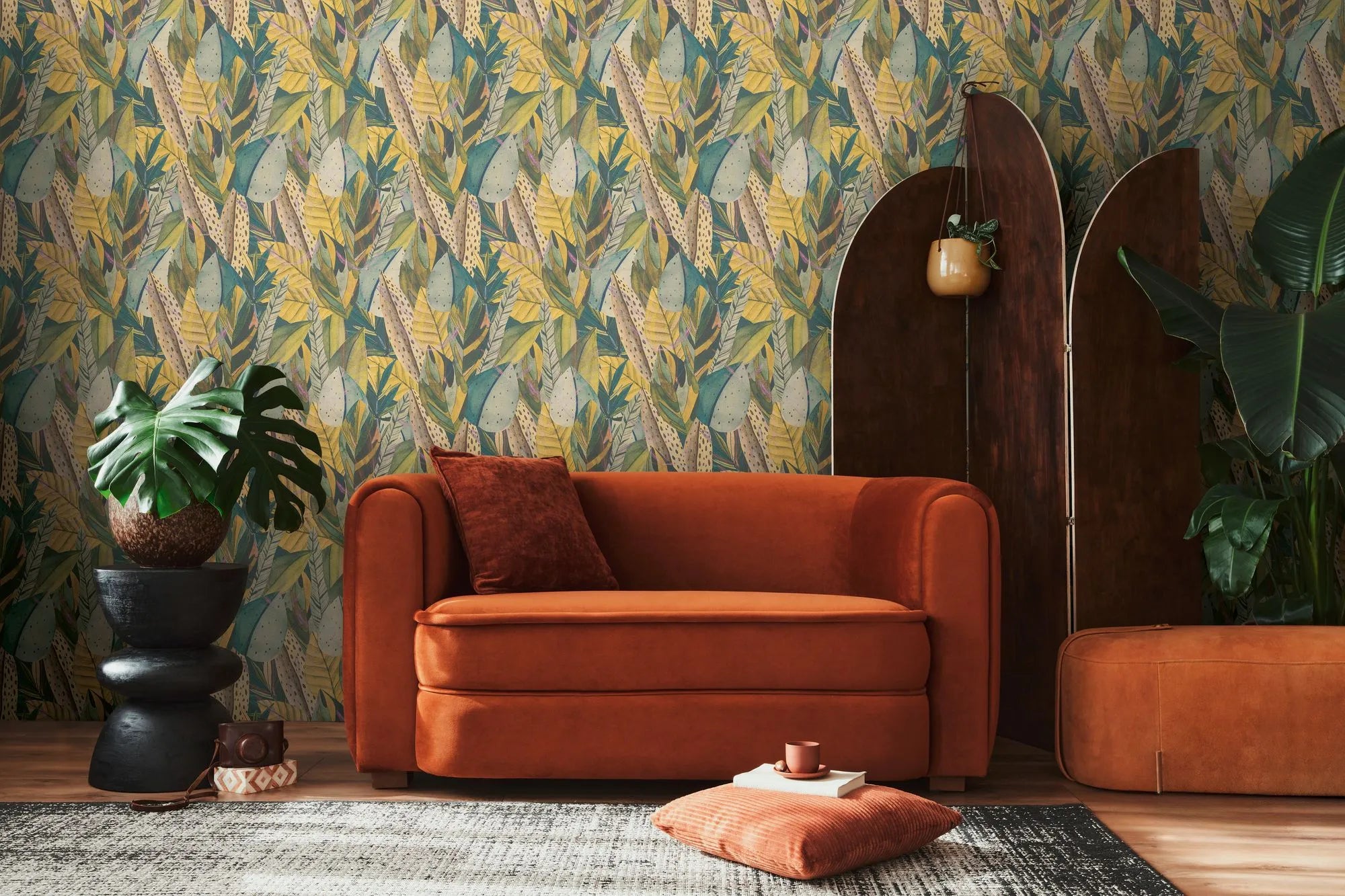 Anna D'Andrea - Golden Canopy botanical wallpaper AS Creation