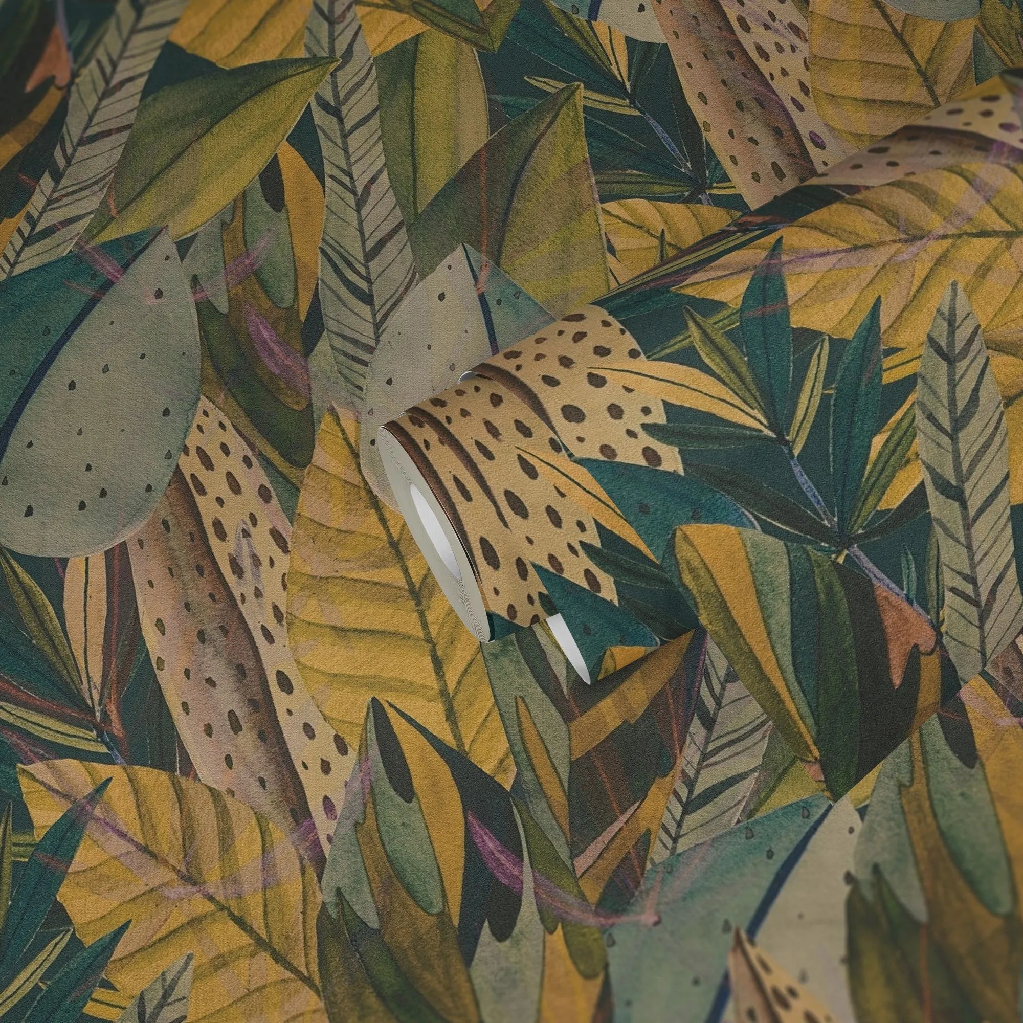 Anna D'Andrea - Golden Canopy botanical wallpaper AS Creation
