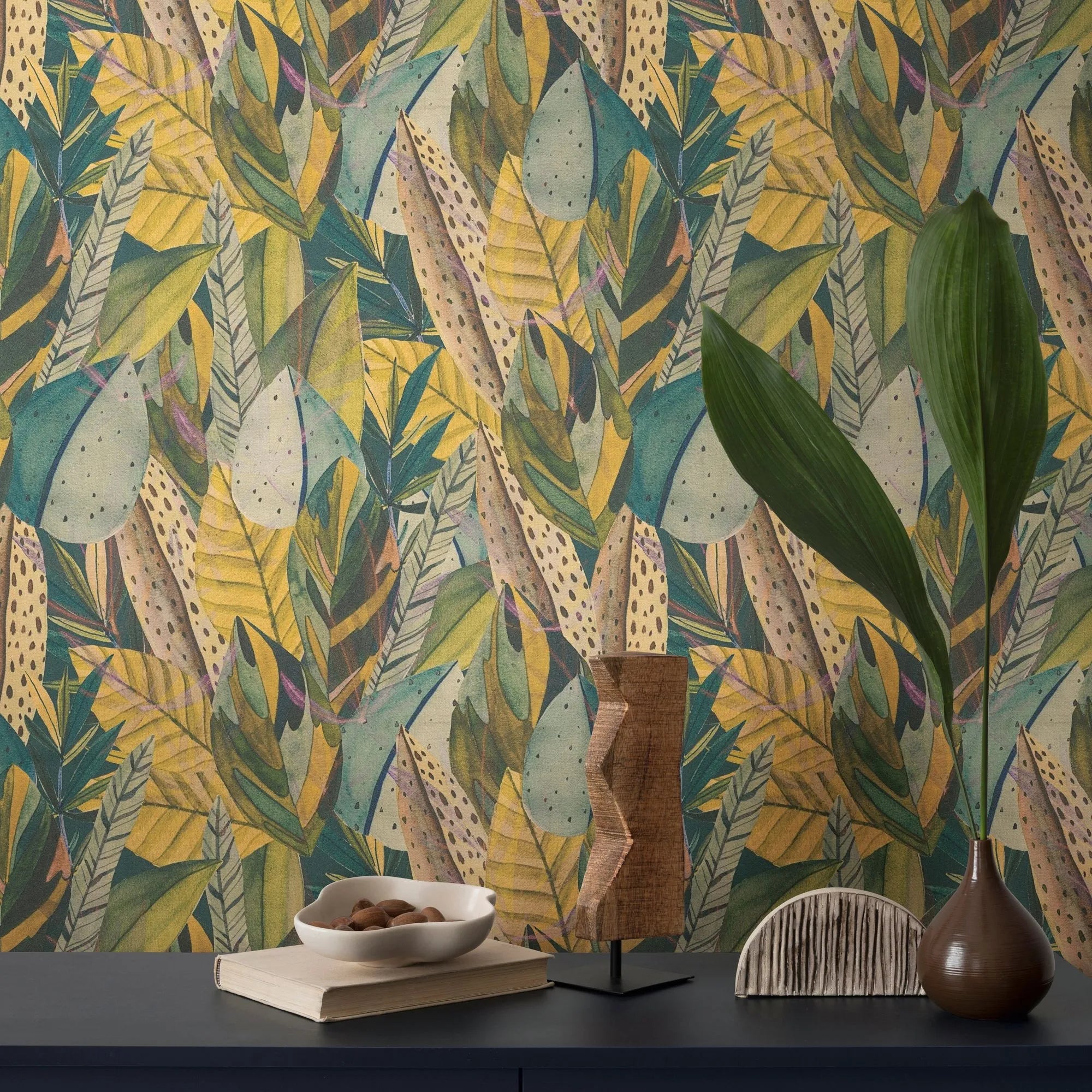 Anna D'Andrea - Golden Canopy botanical wallpaper AS Creation