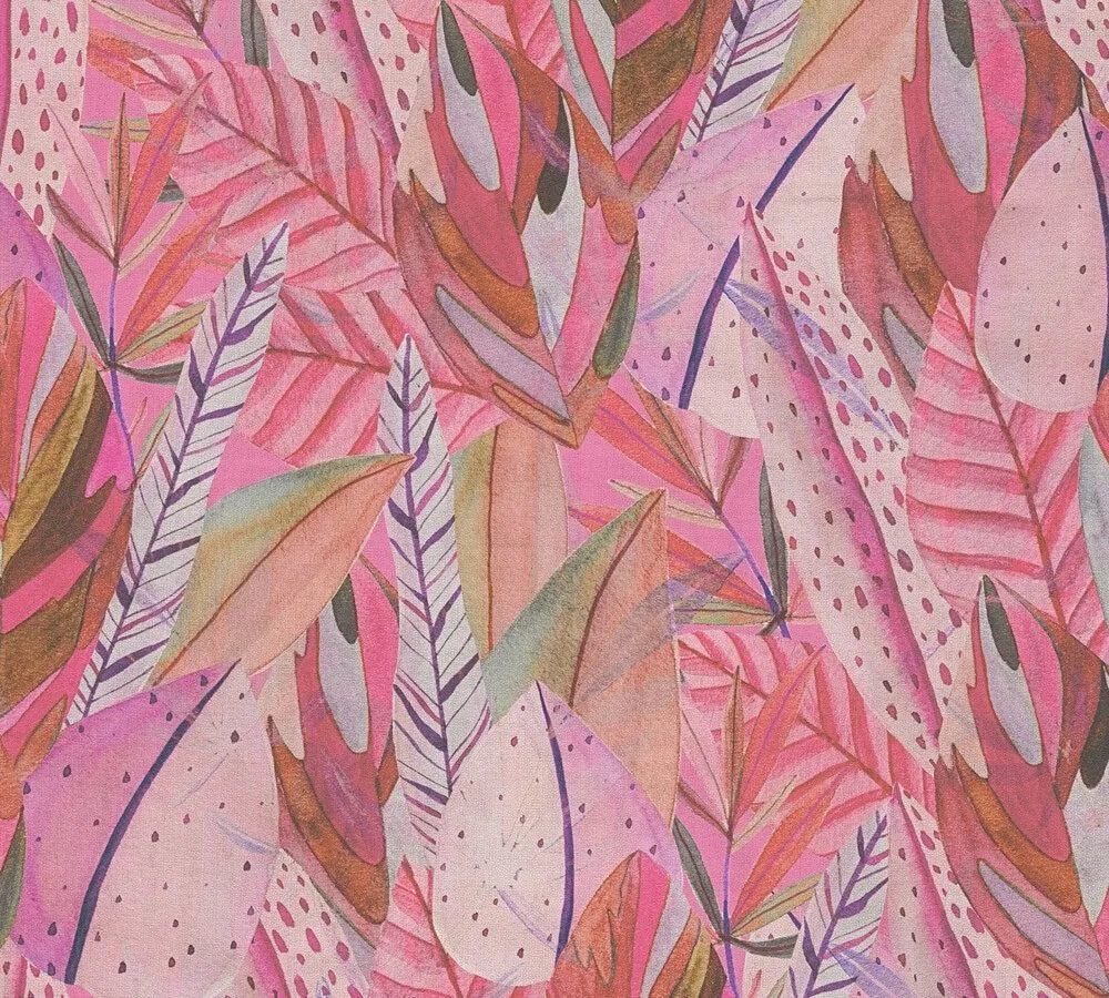Anna D'Andrea - Golden Canopy botanical wallpaper AS Creation Roll Pink 782203
