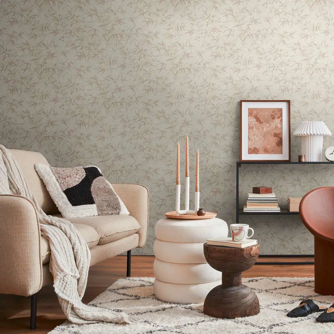 History of Art 2 - Whispering Foliage plain wallpaper AS Creation
