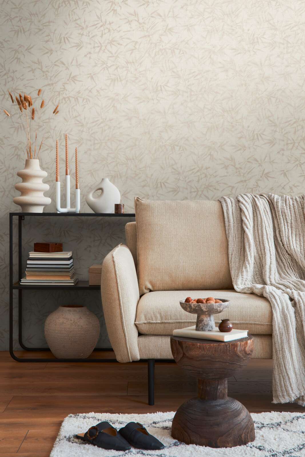 History of Art 2 - Whispering Foliage plain wallpaper AS Creation