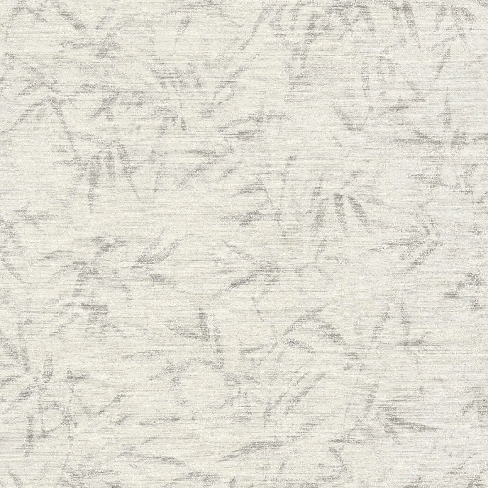 History of Art 2 - Whispering Foliage plain wallpaper AS Creation Roll Silver 790462