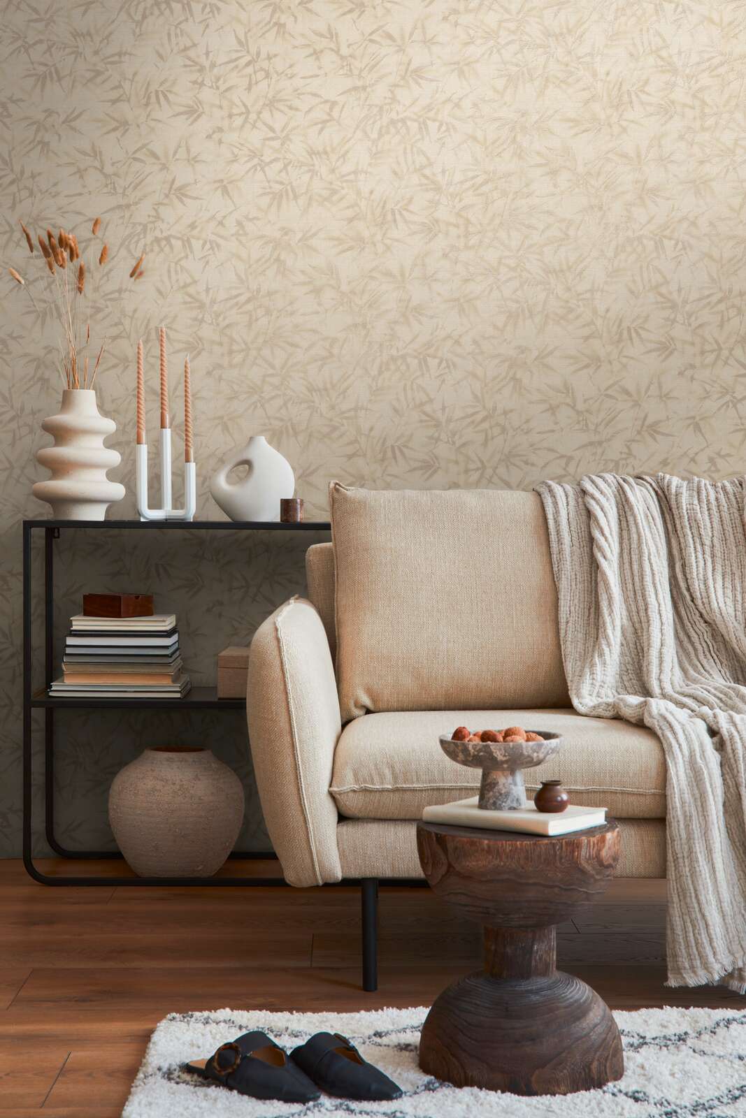 History of Art 2 - Whispering Foliage plain wallpaper AS Creation