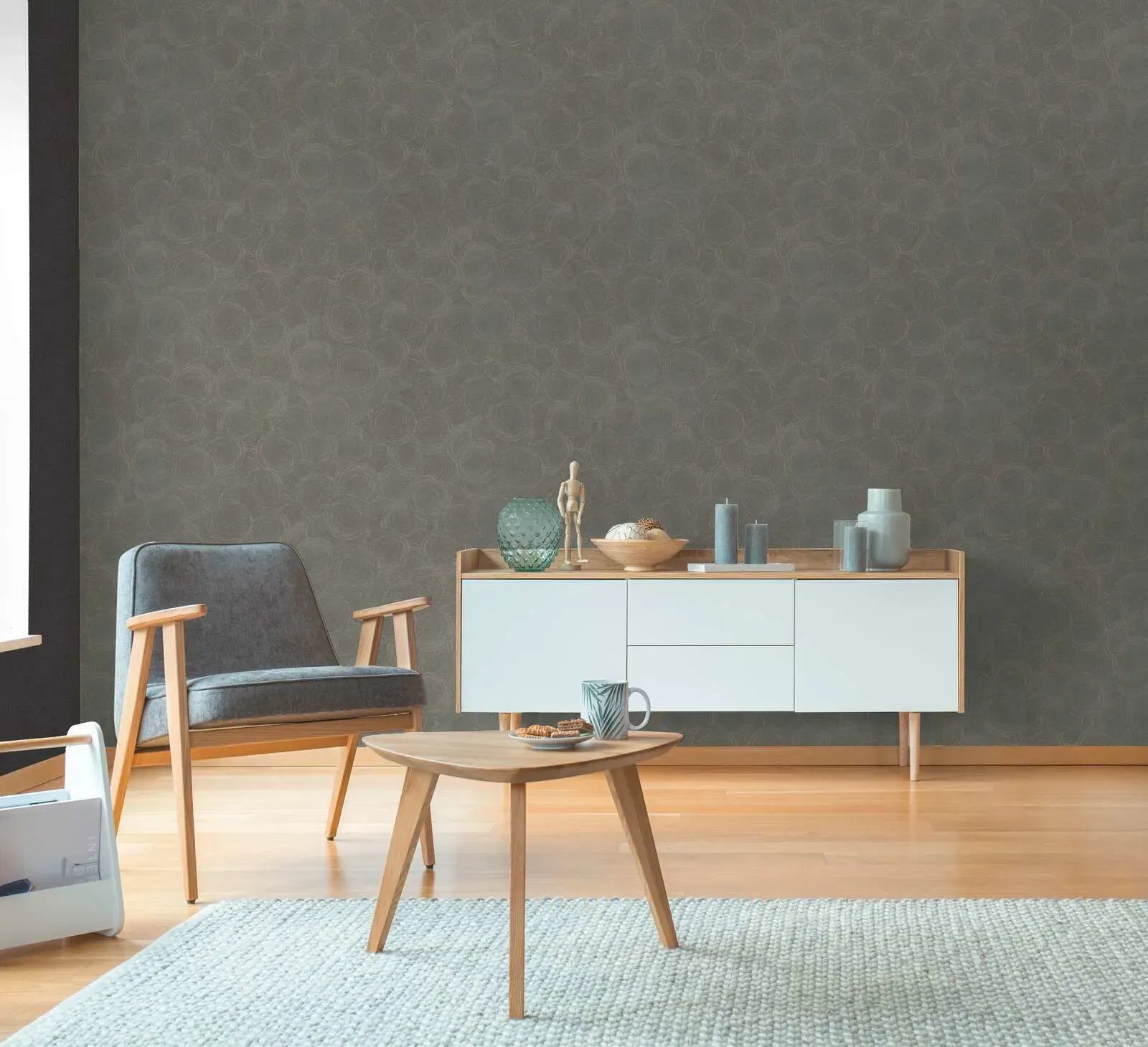 Hygge 3 - GeoLeaf Weave damask wallpaper AS Creation