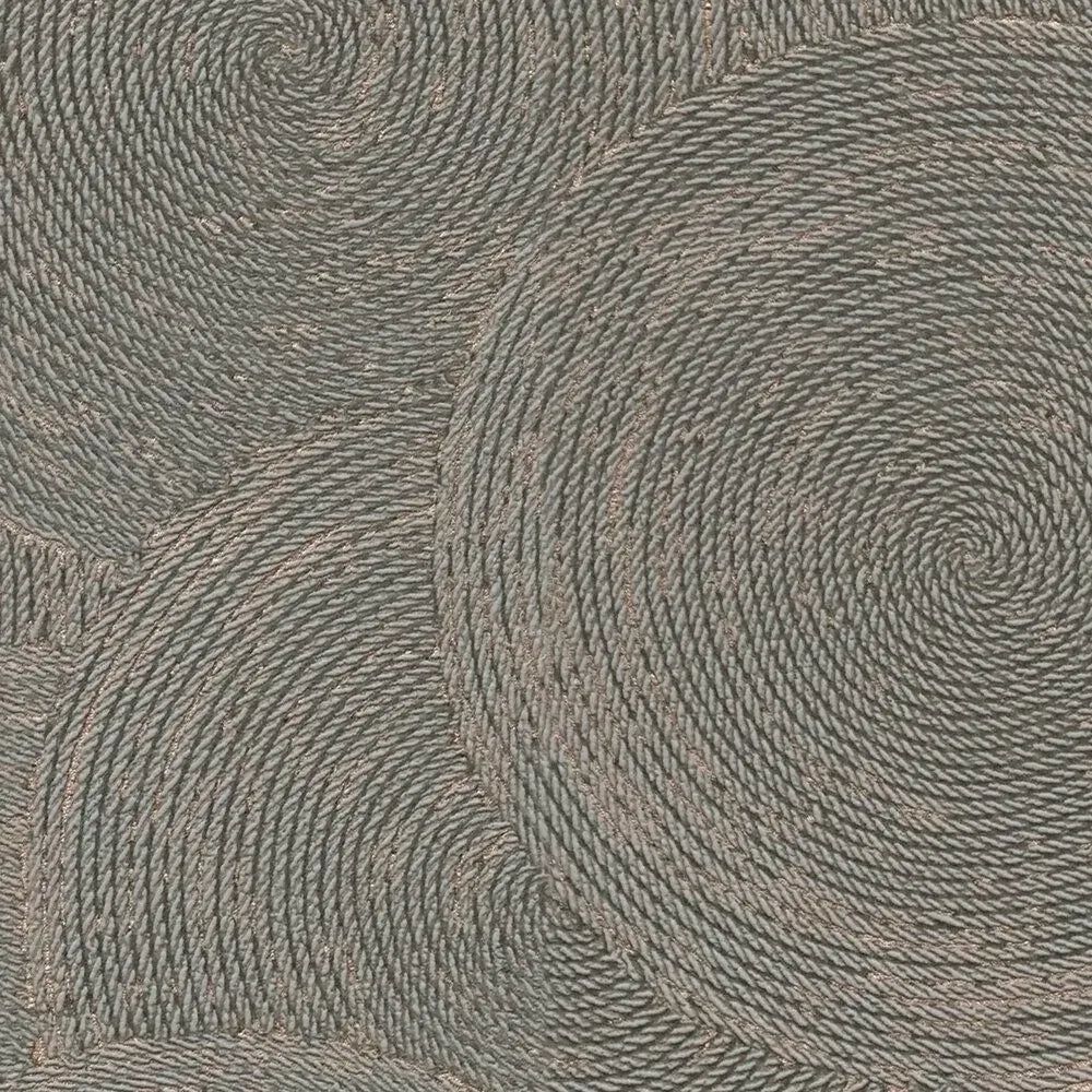 Hygge 3 - GeoLeaf Weave damask wallpaper AS Creation