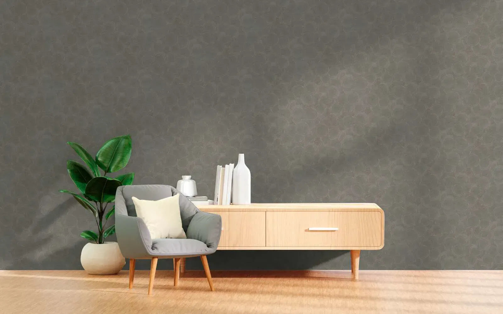 Hygge 3 - GeoLeaf Weave damask wallpaper AS Creation