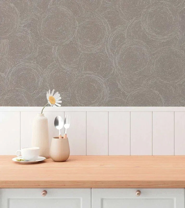 Hygge 3 - GeoLeaf Weave damask wallpaper AS Creation