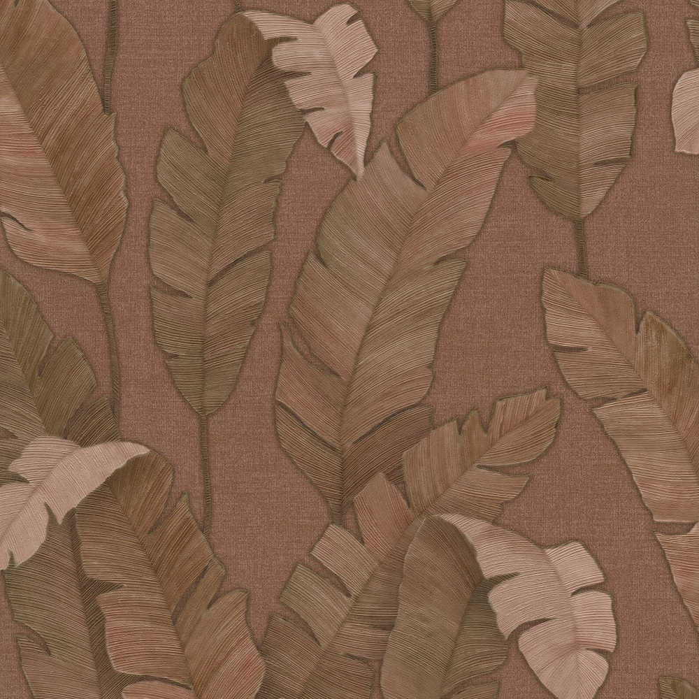 Metropolitan Stories 3 - Bali Palm Leaves botanical wallpaper AS Creation Roll Red  392181