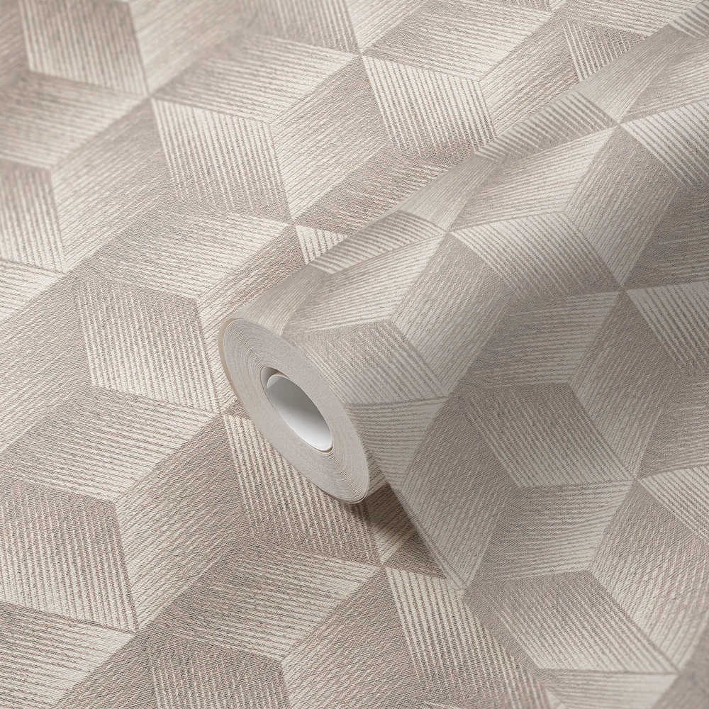 Natural Living - Cubes geometric wallpaper AS Creation    