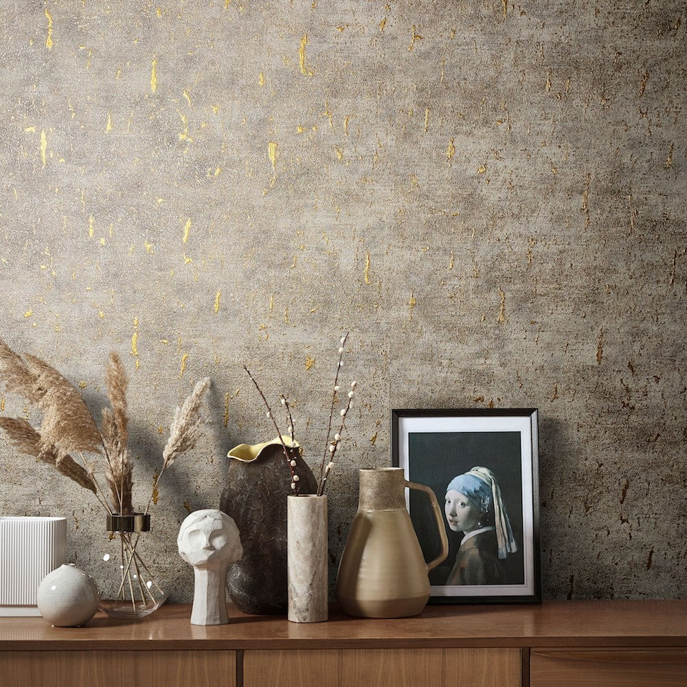 Natural Opulence - Metallic Luxury plain wallpaper Marburg