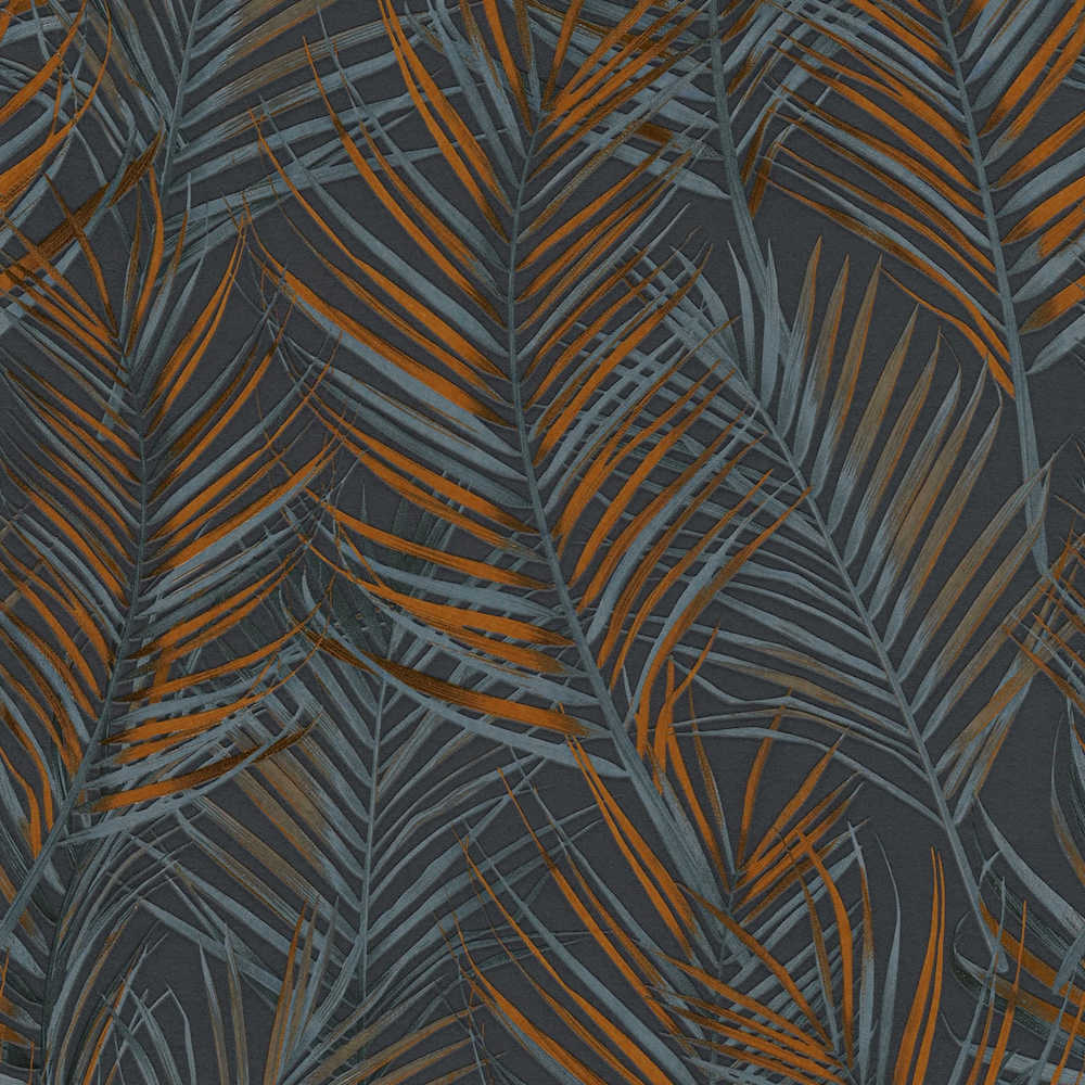 Attractive 2 - Palm Leaves botanical wallpaper AS Creation Roll Black  390386