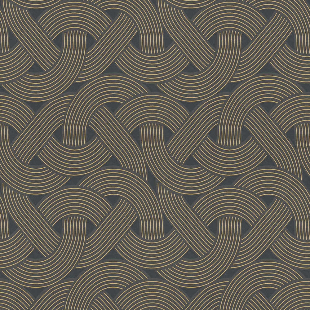 Arcade - Art Deco Twist art deco wallpaper AS Creation Roll Black  391751