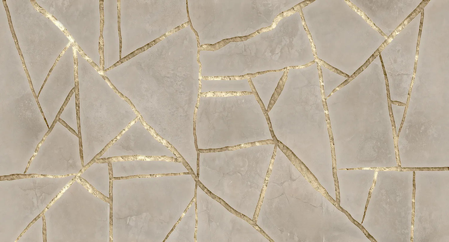 Dusk - Kintsugi Wall digital print Muance Beige MU14088