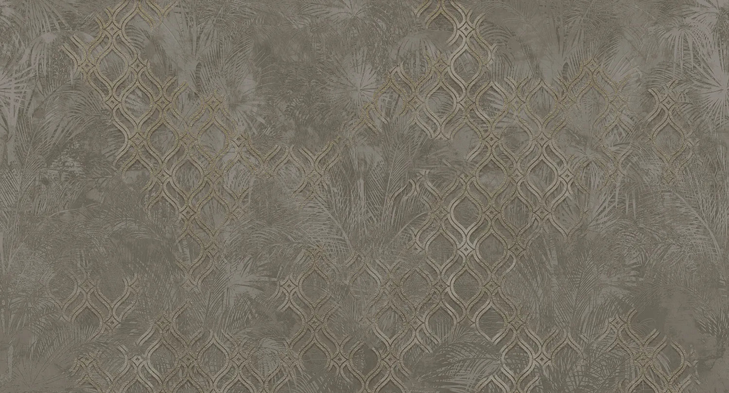 Amber - Lush digital print Muance Grey Matt Non-woven (Paper Finish) MU15023m-S