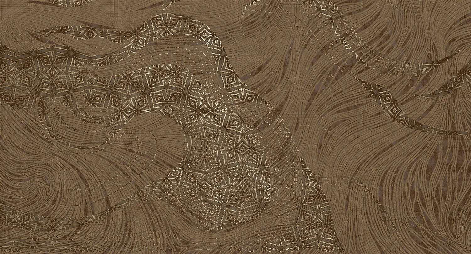 Amber - Mystic Mingle digital print Muance Brown Matt Non-woven (Paper Finish) MU15053m