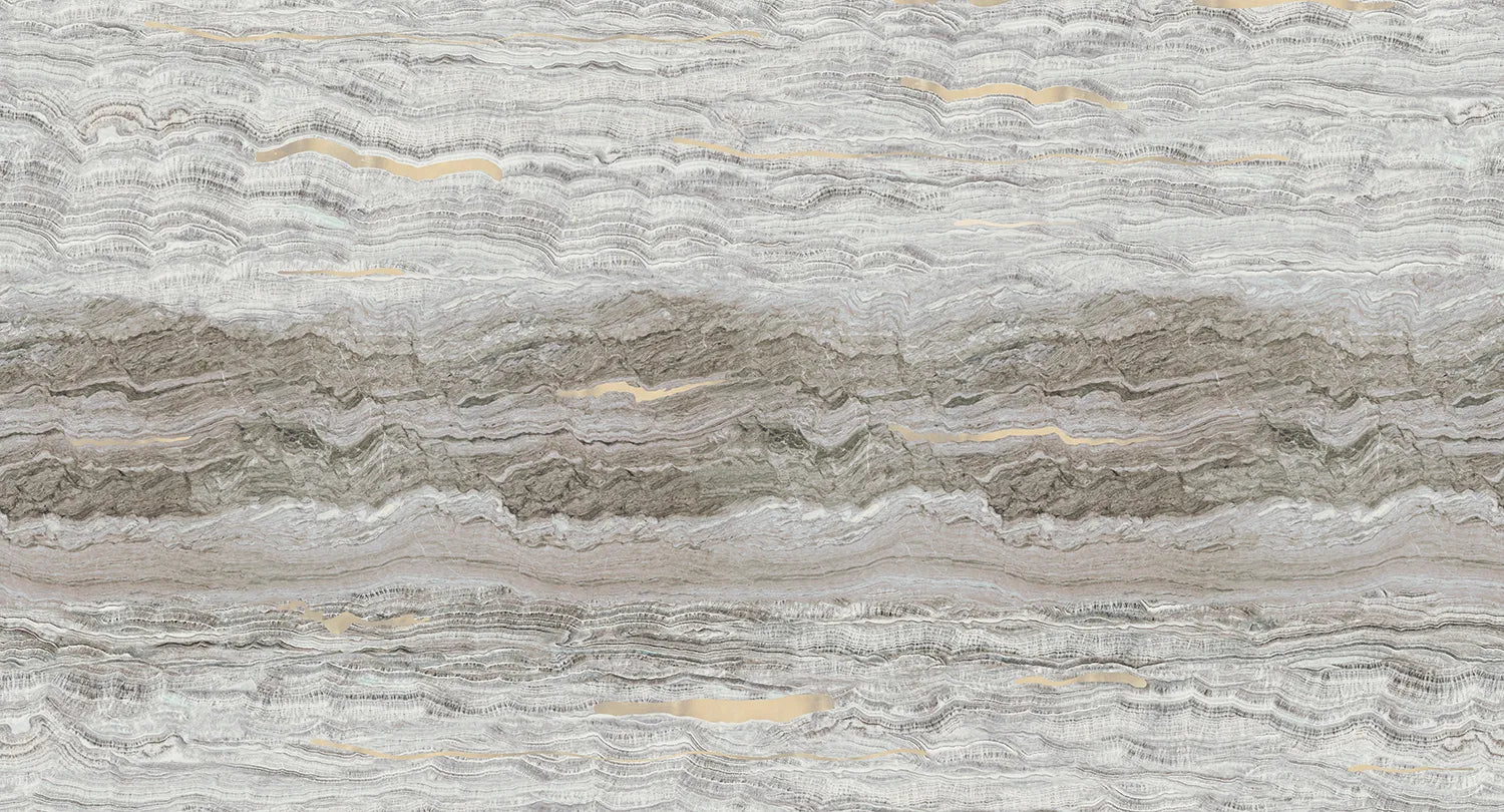 Amber - Elegance digital print Muance Mural Grey Matt Non-woven (Paper Finish) MU15075m
