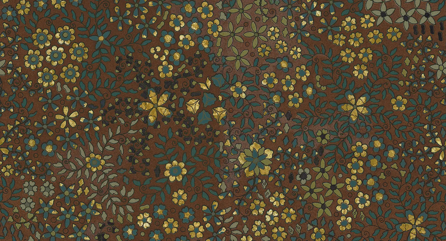 Amber - Kaleido digital print Muance Mural Brown Matt Non-woven (Paper Finish) MU15092m