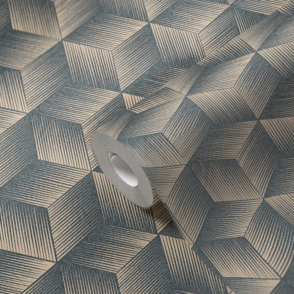 Natural Living - Cubes geometric wallpaper AS Creation    