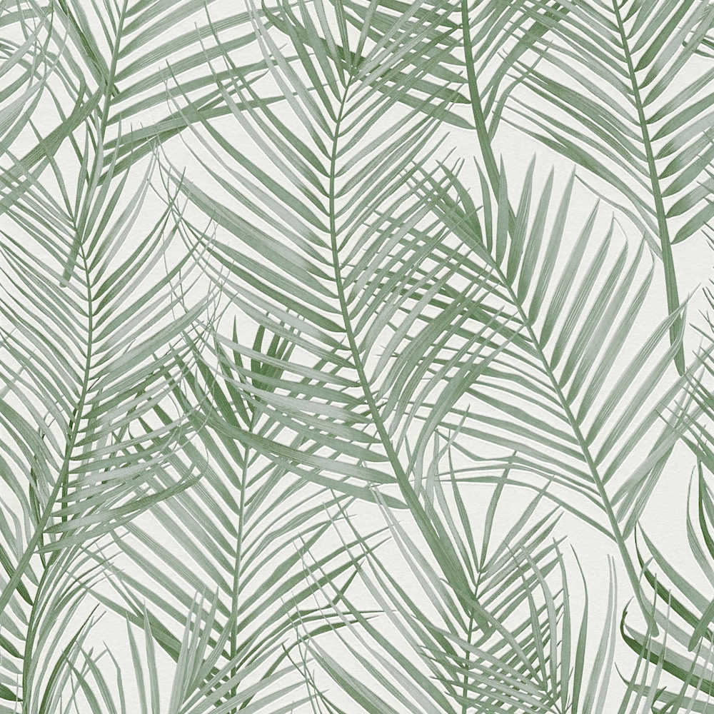 Attractive 2 - Palm Leaves botanical wallpaper AS Creation Roll Green  390381
