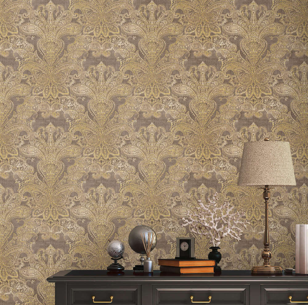 Metropolitan Stories 3 - Dubai Baroque damask wallpaper AS Creation    