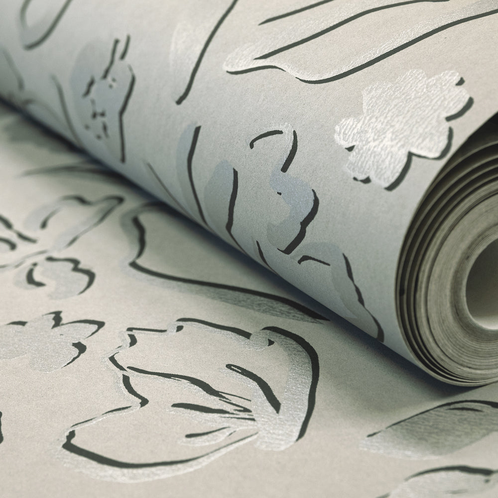 Salt & Pepper - Fiore botanical wallpaper Hohenberger    