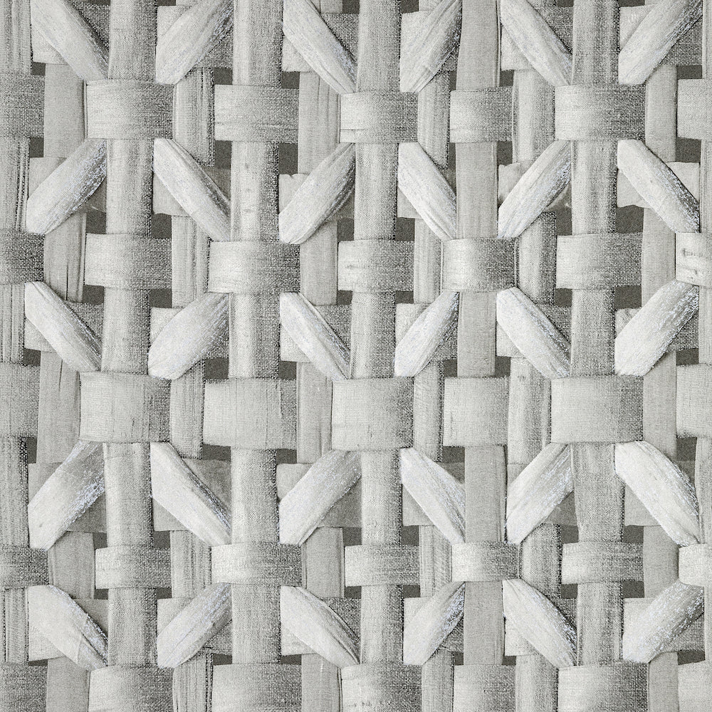 Salt & Pepper - Seta geometric wallpaper Hohenberger Roll Light Grey  65339