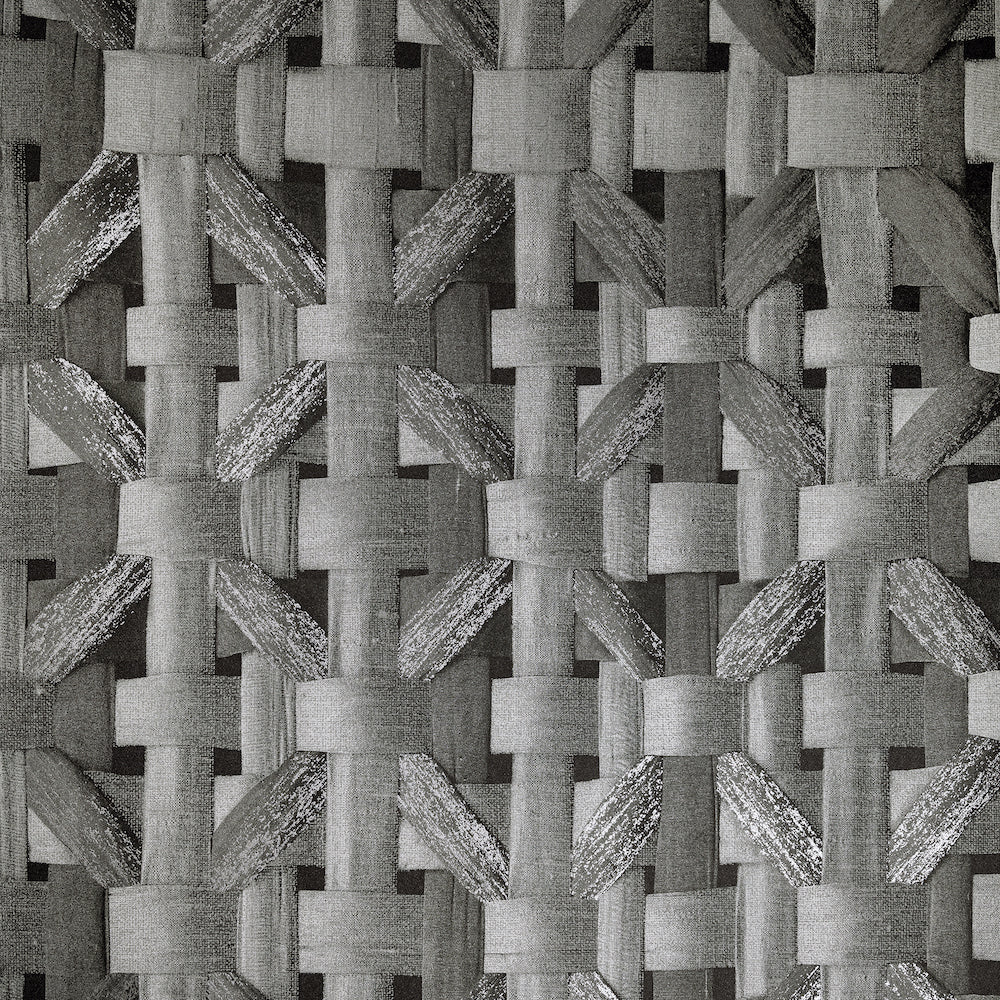 Salt & Pepper - Seta geometric wallpaper Hohenberger Roll Dark Grey  65340