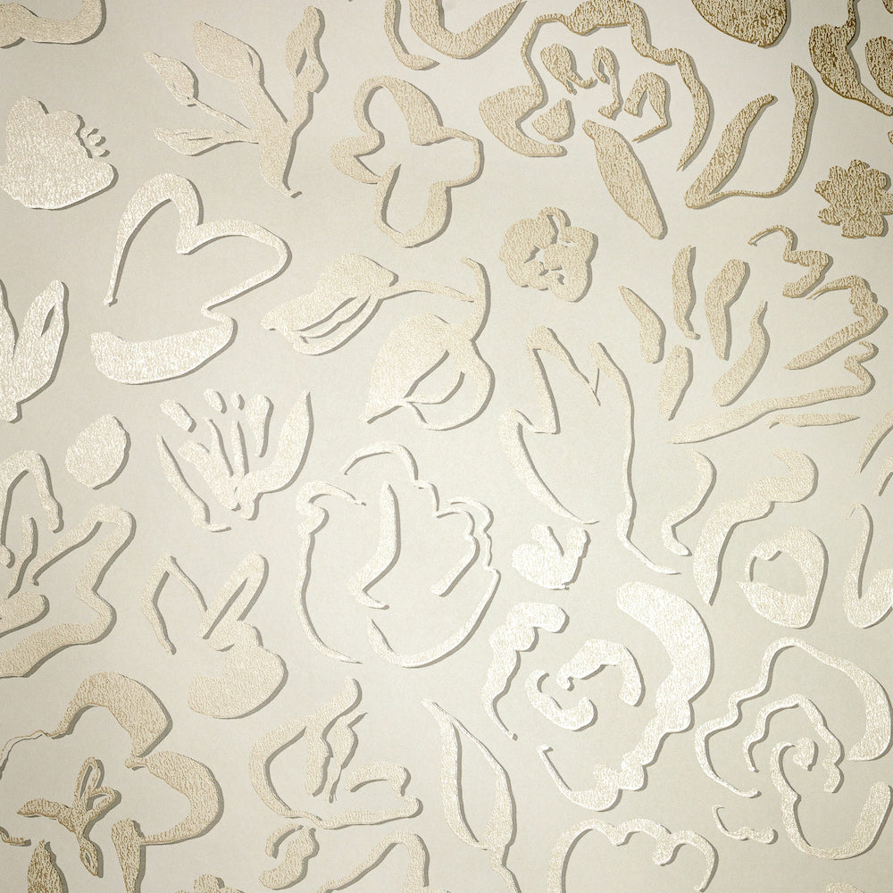 Salt & Pepper - Fiore botanical wallpaper Hohenberger Roll Cream  65333