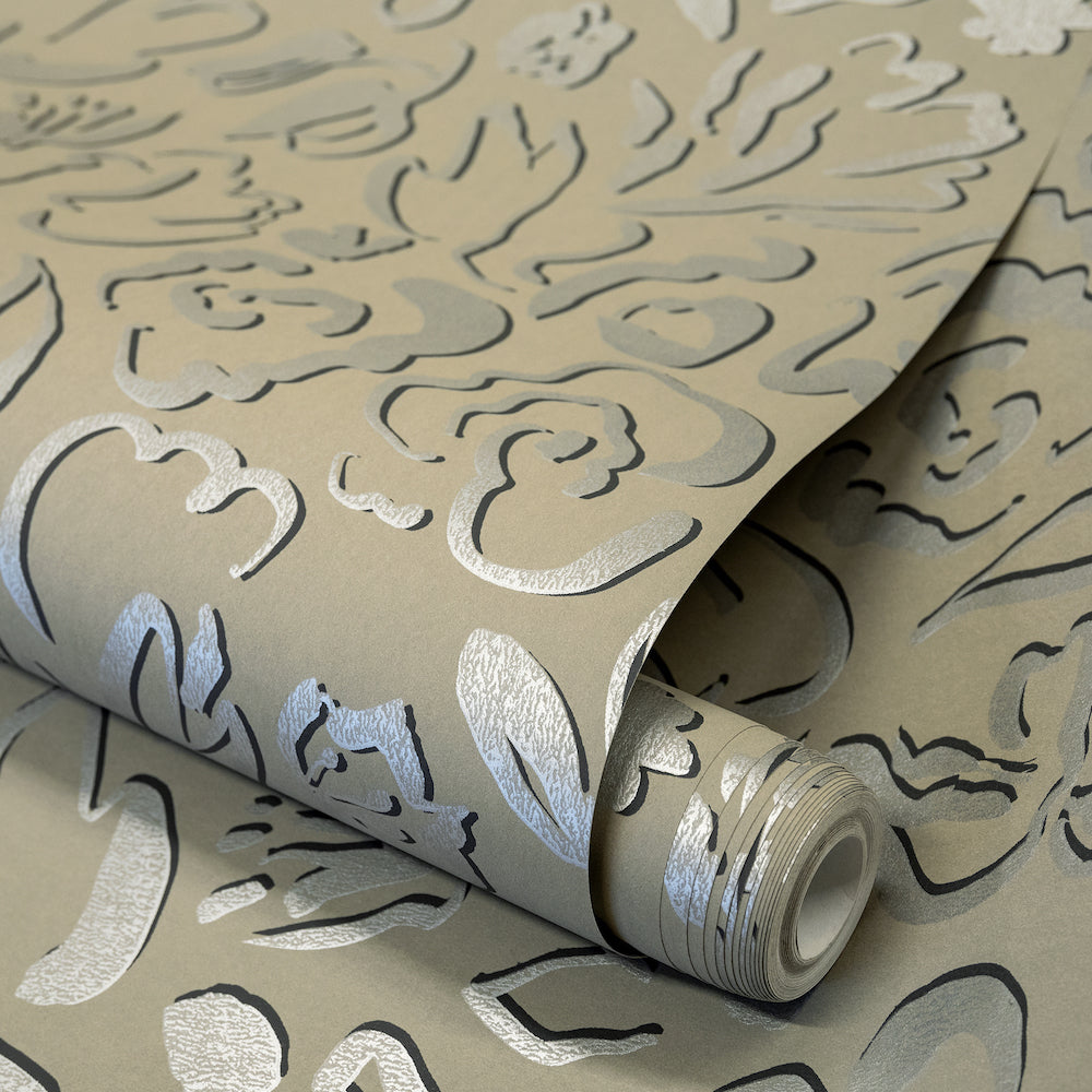 Salt & Pepper - Fiore botanical wallpaper Hohenberger    