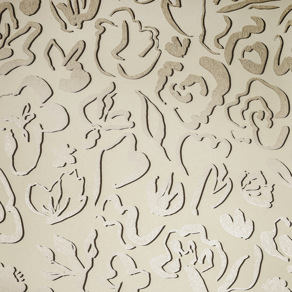 Salt & Pepper - Fiore botanical wallpaper Hohenberger Roll Beige  65331