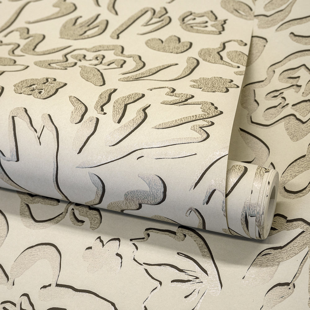 Salt & Pepper - Fiore botanical wallpaper Hohenberger    