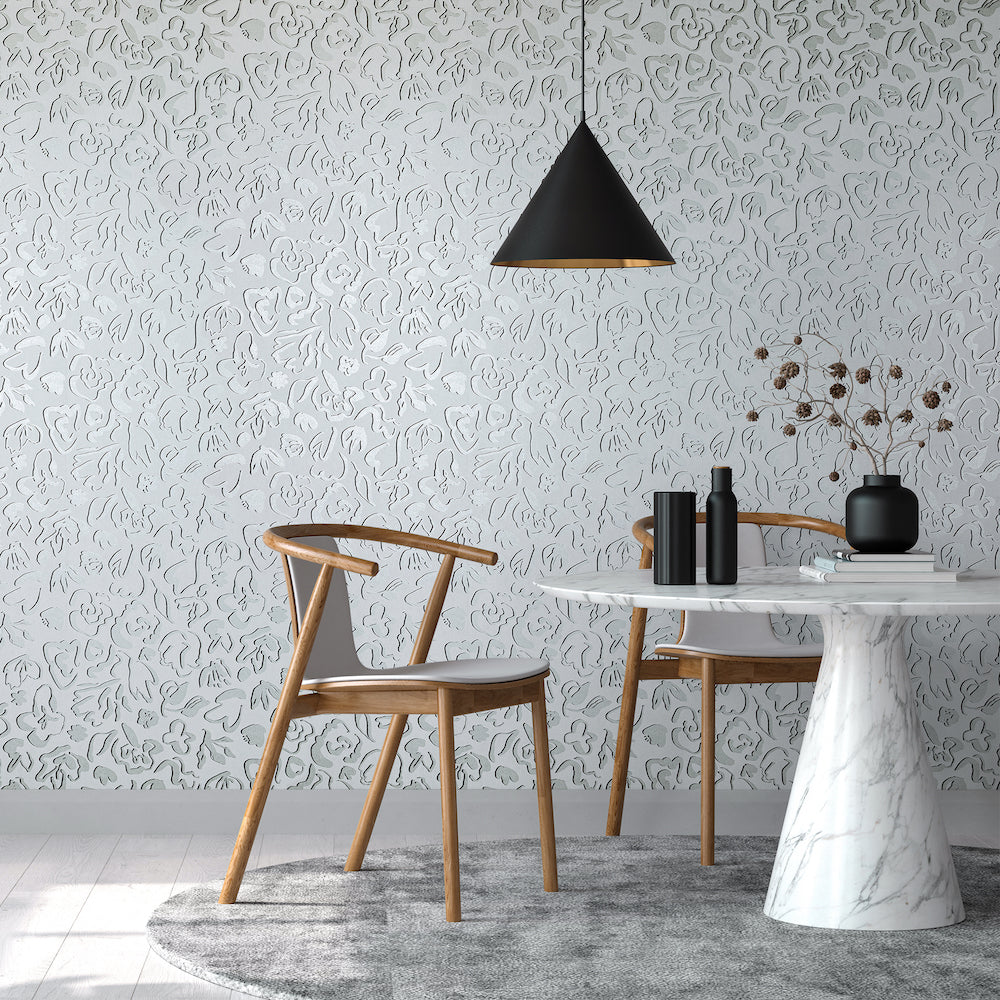 Salt & Pepper - Fiore botanical wallpaper Hohenberger    