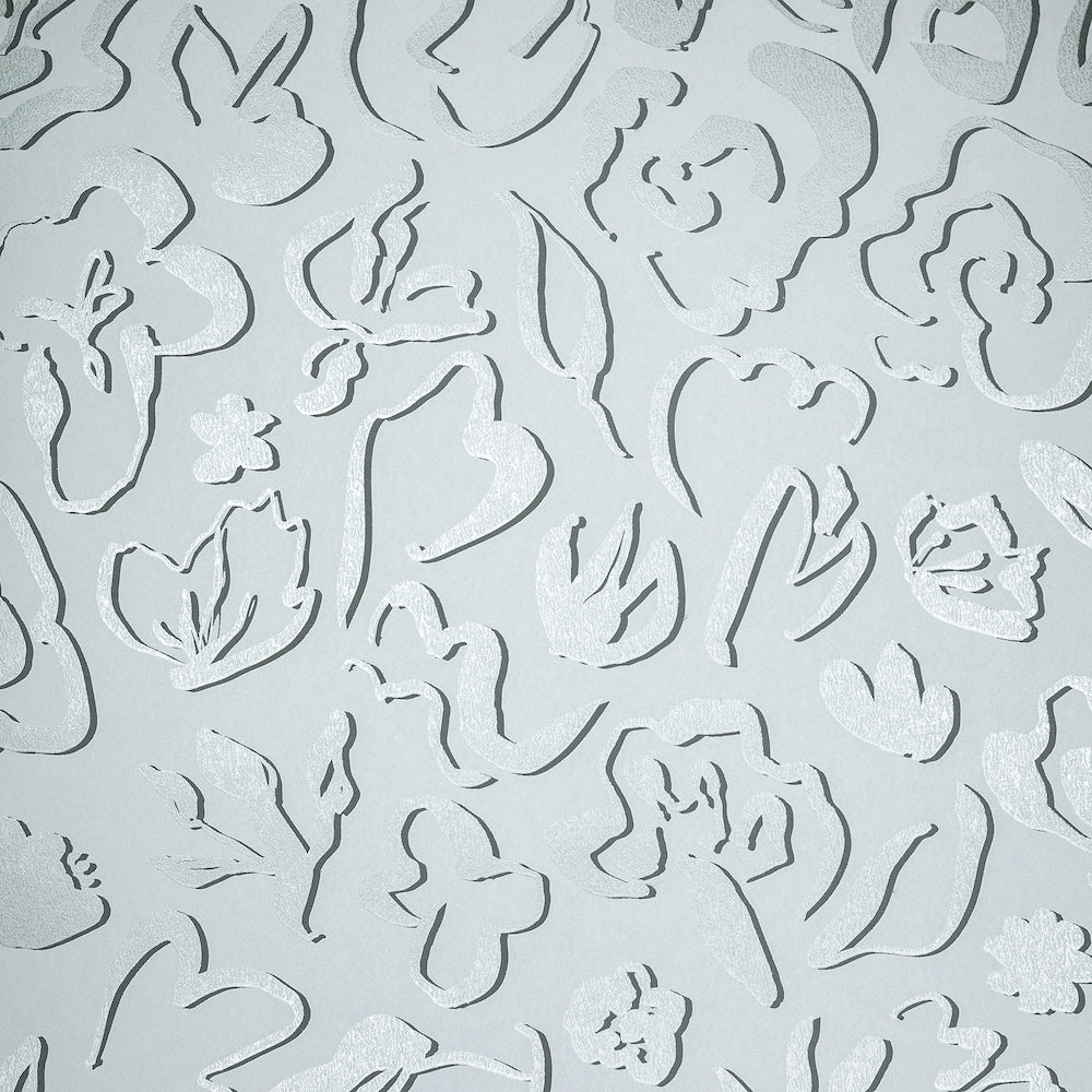 Salt & Pepper - Fiore botanical wallpaper Hohenberger Roll Blue  65329