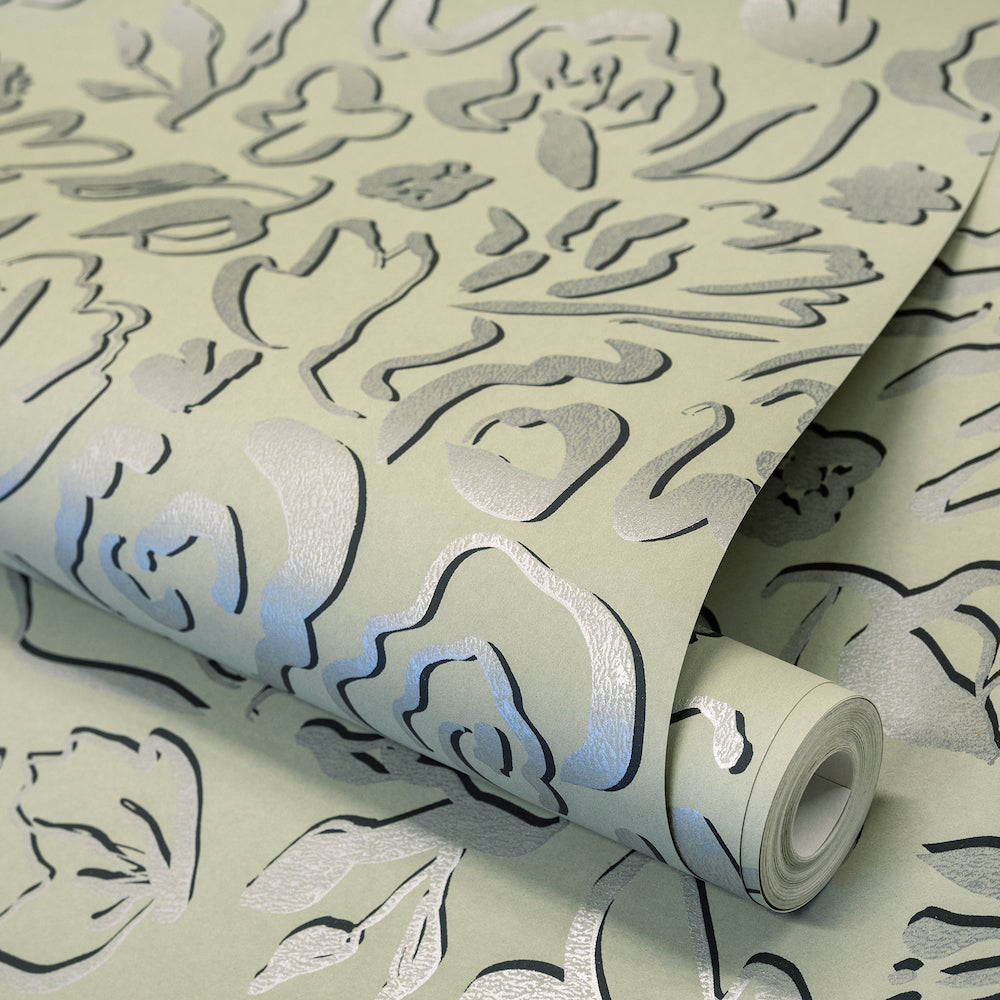 Salt & Pepper - Fiore botanical wallpaper Hohenberger    