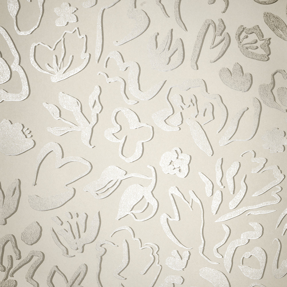 Salt & Pepper - Fiore botanical wallpaper Hohenberger Roll Off White  65334