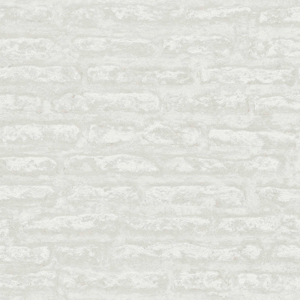 Attractive 2 - Distressed Brick industrial wallpaper AS Creation Roll Light Grey  390273