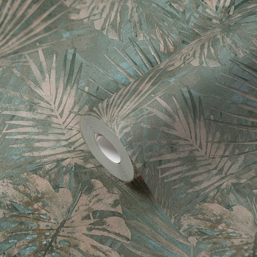 Natural Living - Monstera & Palms botanical wallpaper AS Creation    
