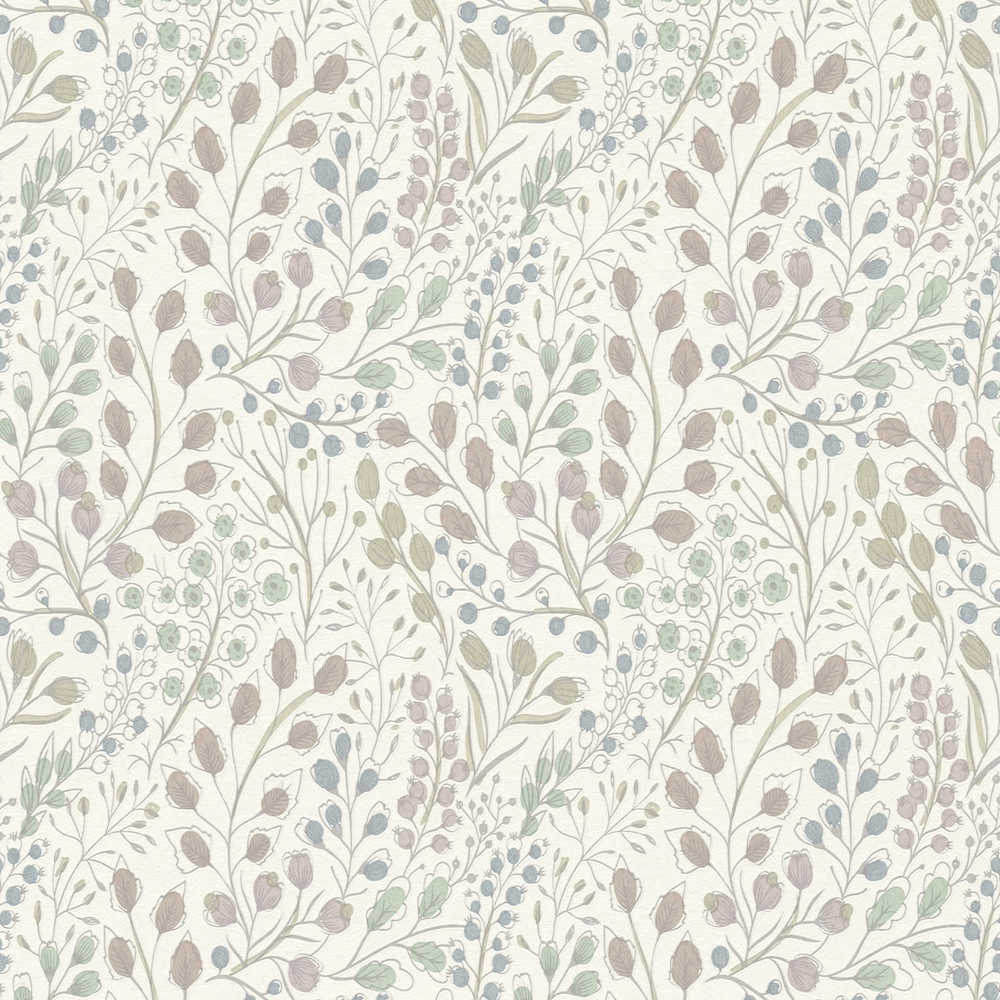 Attractive 2 - Trailing Flowers botanical wallpaper AS Creation Roll Pink  388471