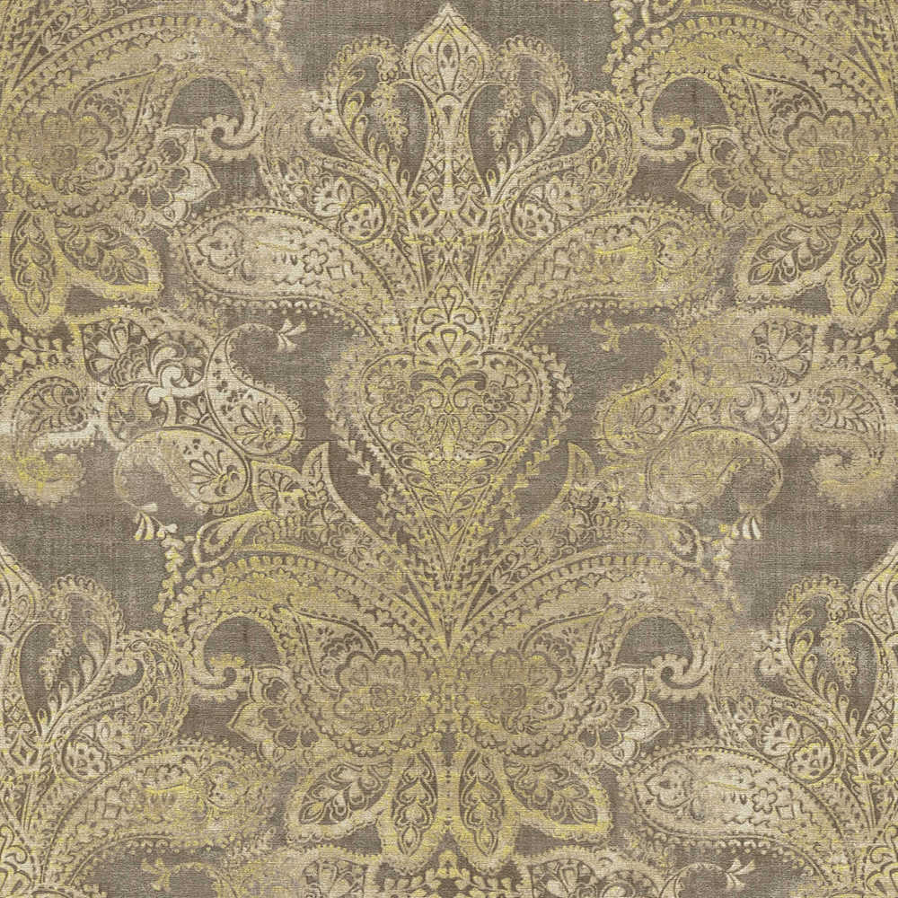 Metropolitan Stories 3 - Dubai Baroque damask wallpaper AS Creation Sample Brown  391194-S