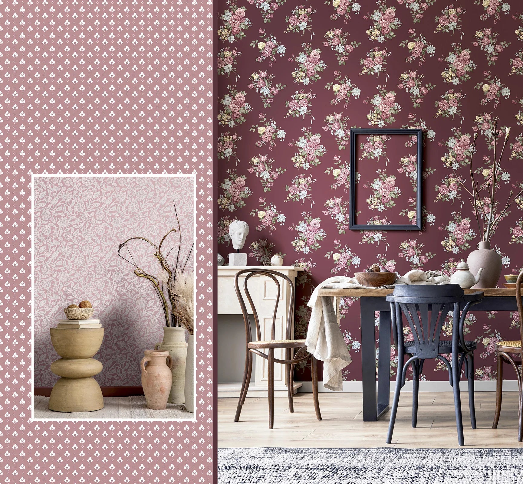 Fiori Country - Peony botanical wallpaper Parato    