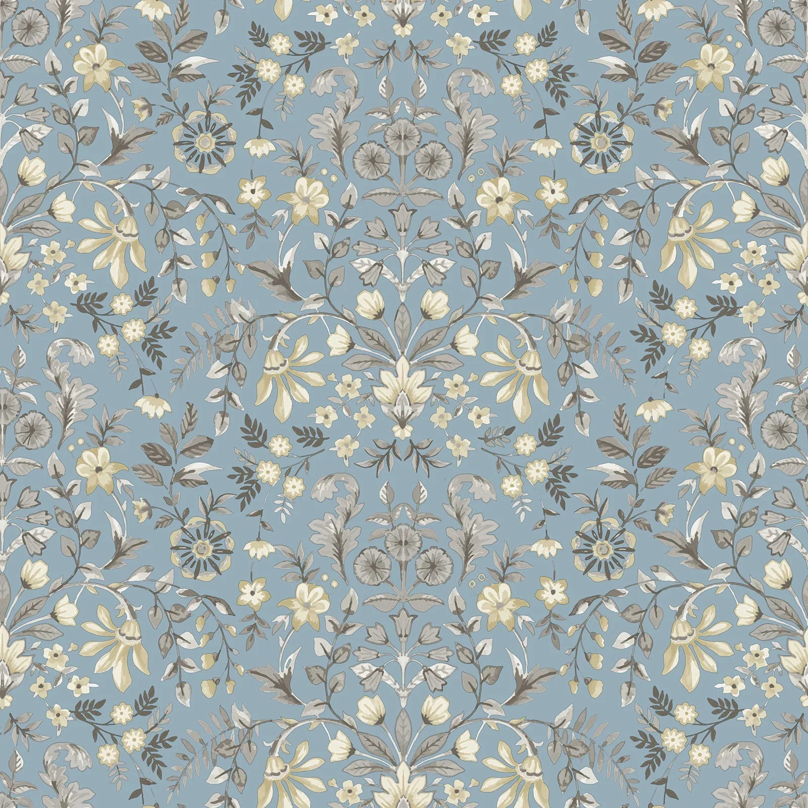 Fiori Country - Muse botanical wallpaper Parato Roll Blue 12326