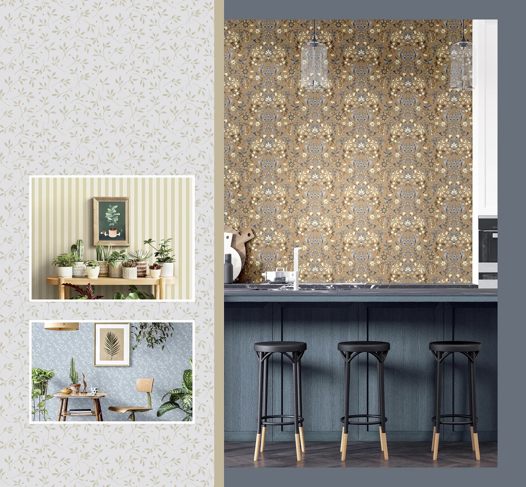 Fiori Country - Muse botanical wallpaper Parato    