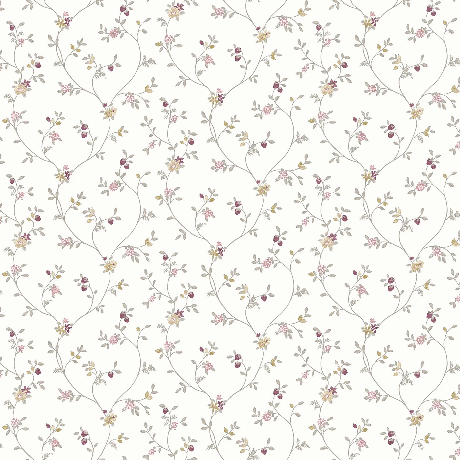 Fiori Country - Meadow botanical wallpaper Parato Roll Pink 12332