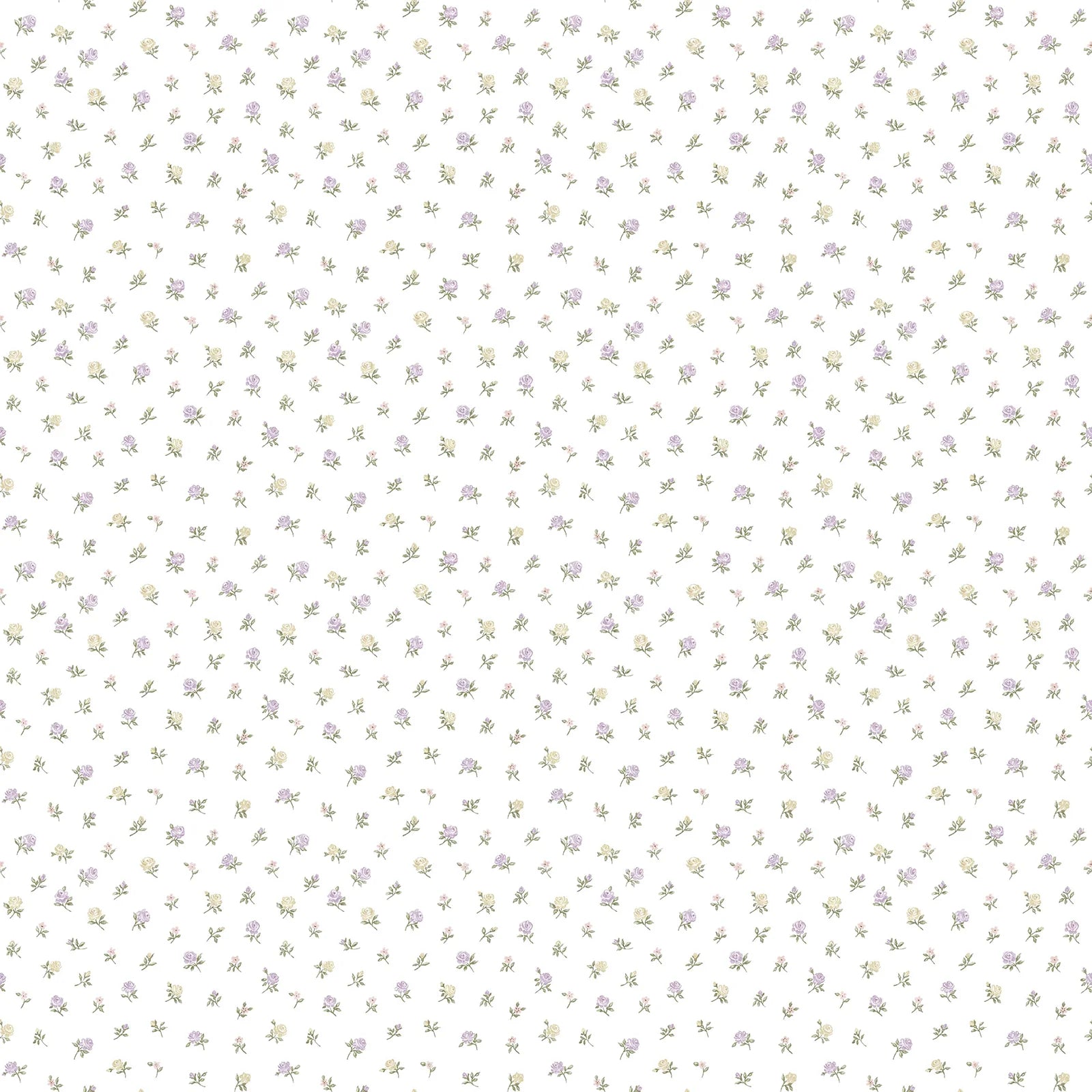 Fiori Country - Sweetpea botanical wallpaper Parato Roll Yellow 12335