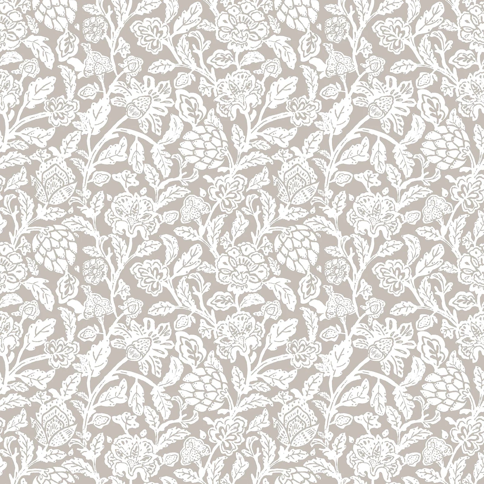 Fiori Country - Petunia botanical wallpaper Parato Roll Brown 12349