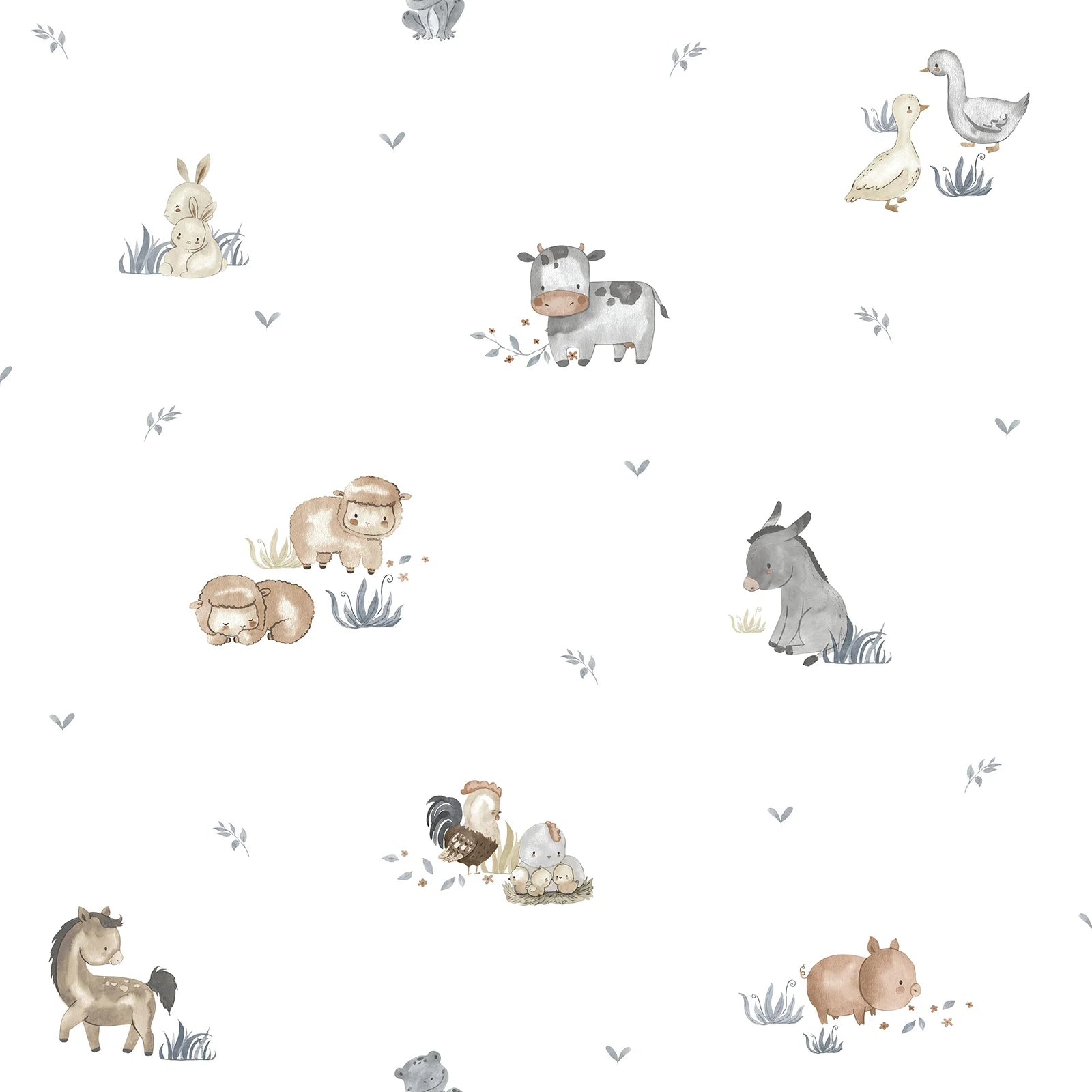 Happy - Wild Wander kids wallpaper Parato Roll White 14830