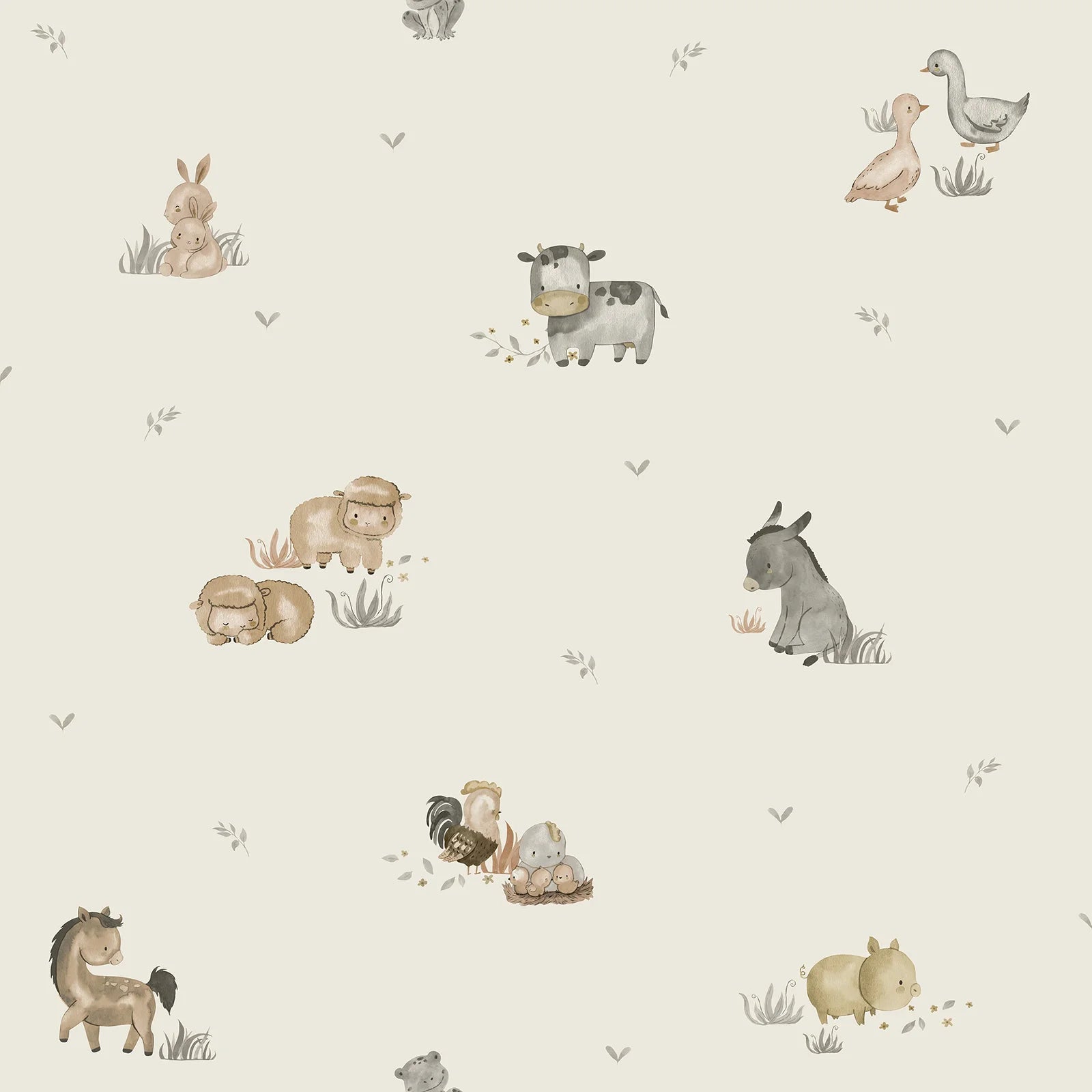 Happy - Wild Wander kids wallpaper Parato Roll Beige 14831