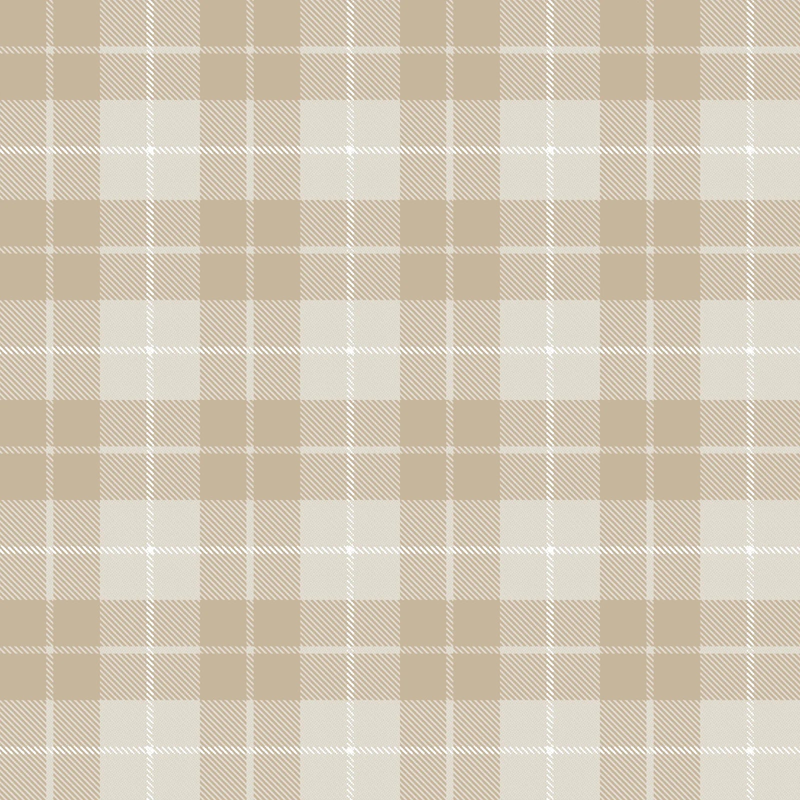 Happy - Plaid Parade kids wallpaper Parato Roll Beige 14872
